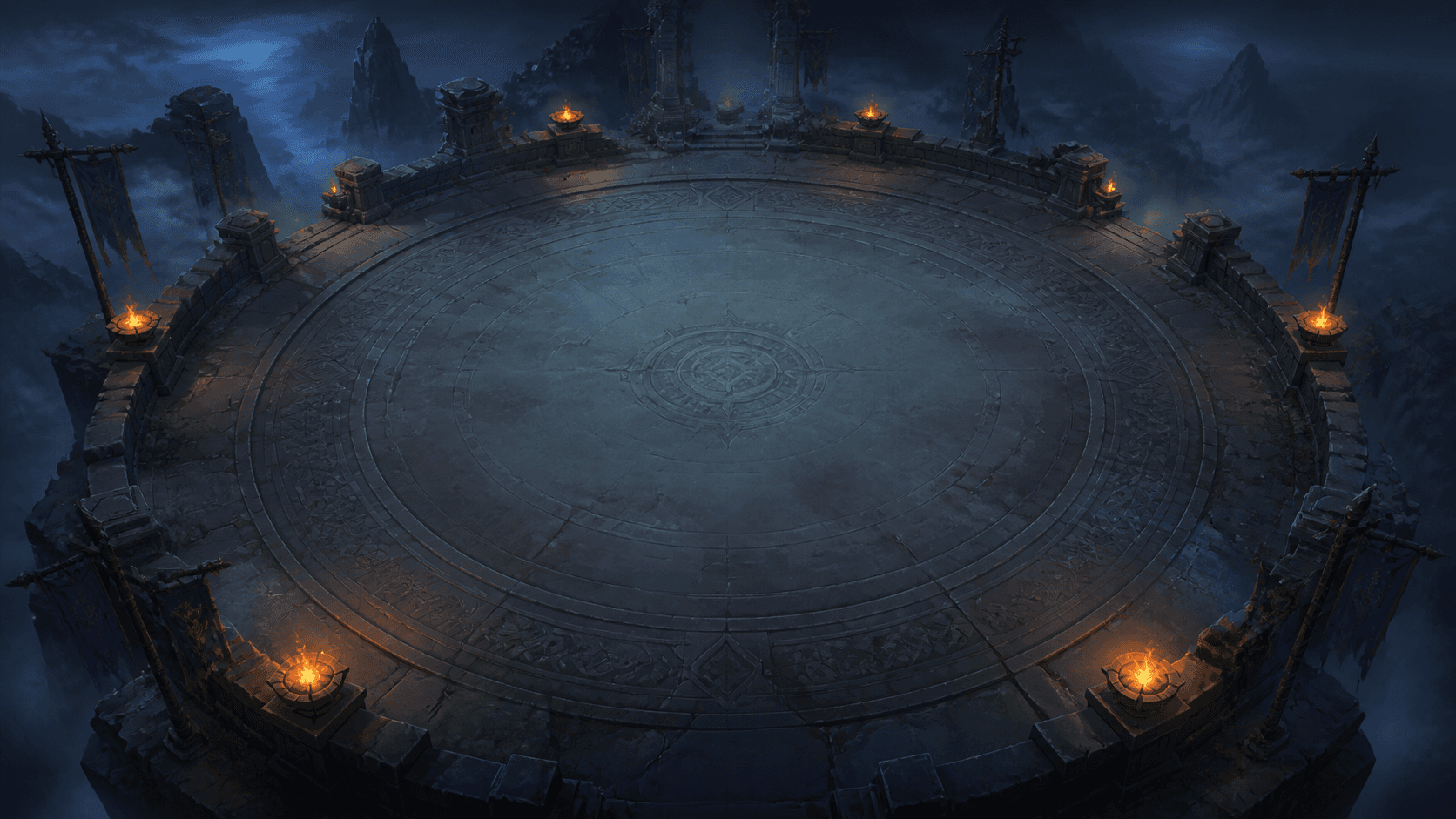 Arena em ruínas de Fallen Tactics